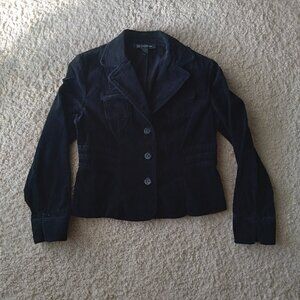 Vintage Y2K INC International Concepts Black Corduroy Blazer Jacket Size Large